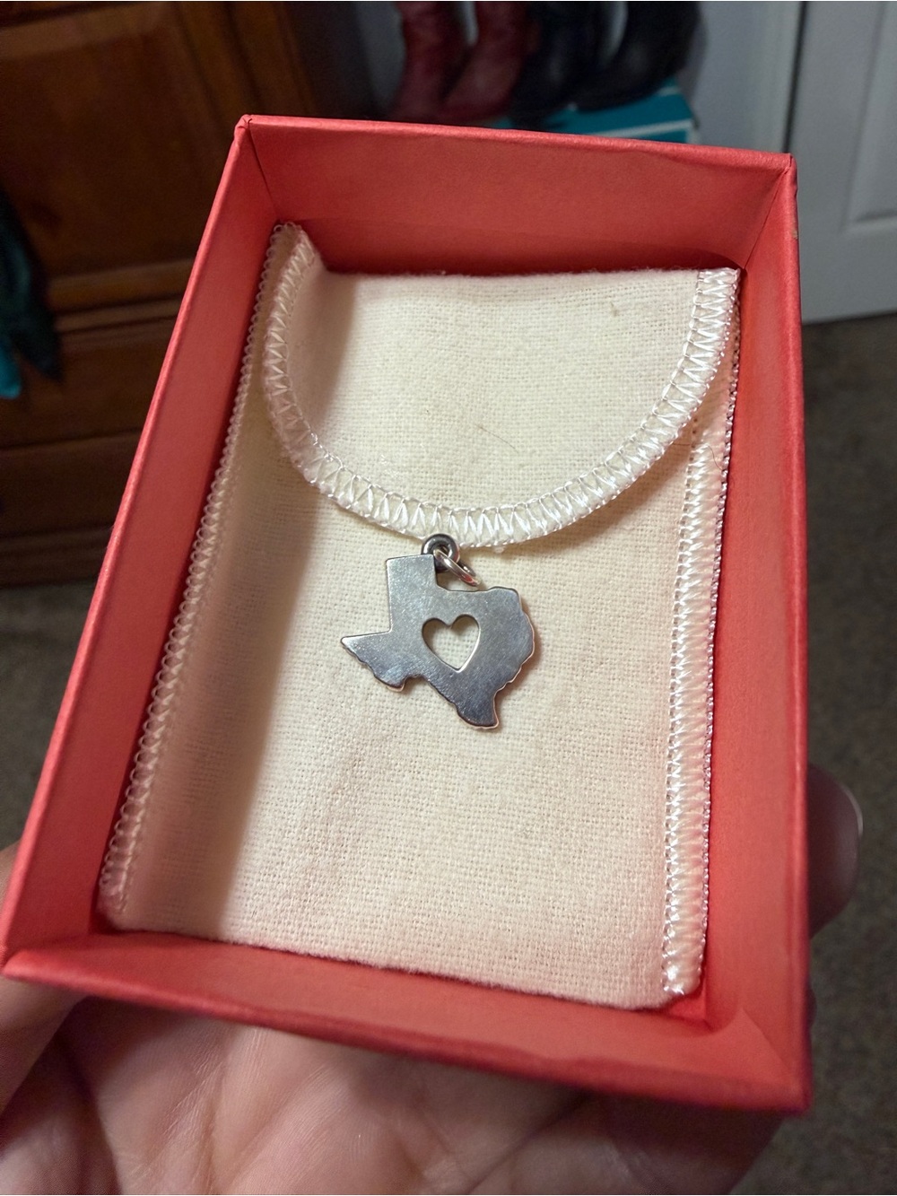 James Avery Texas Heart Pendant Necklace - Silver